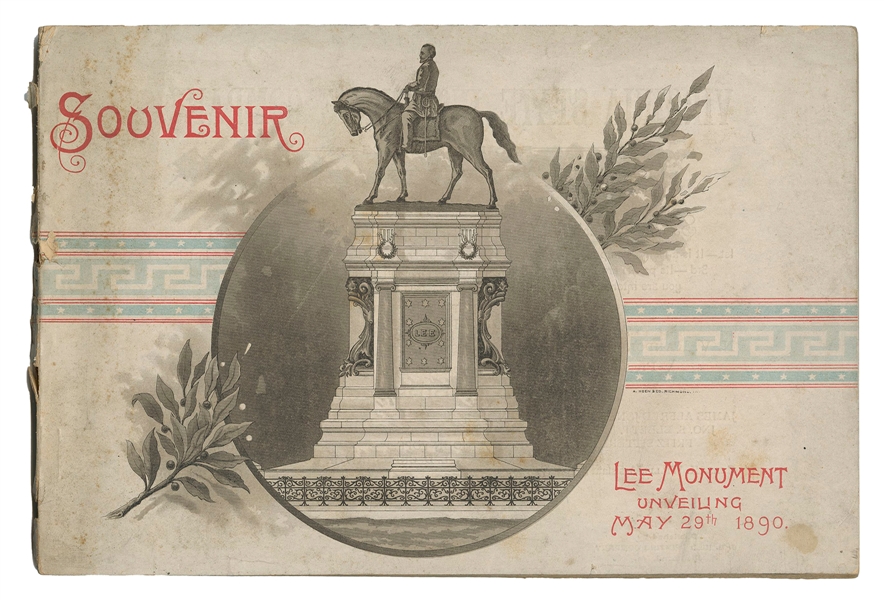  [LEE, Robert E. (1807-1870)]. Souvenir: Lee Monument Unveil...