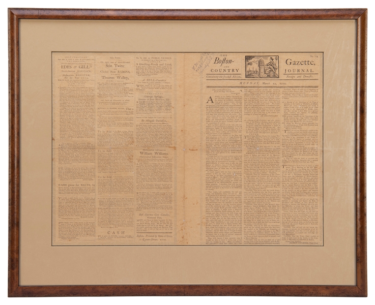  [BOSTON MASSACRE]. -- [REVERE, Paul (1735-1818), illustrato...