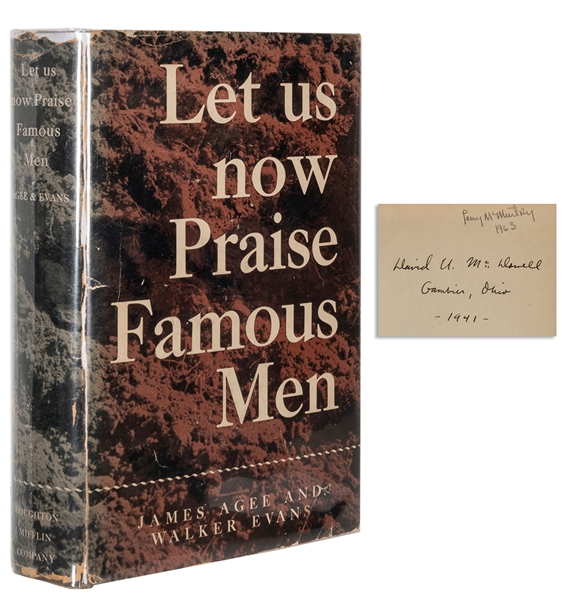  [McMURTRY, Larry (1936-2021), his copy]. EVANS, Walker (190...