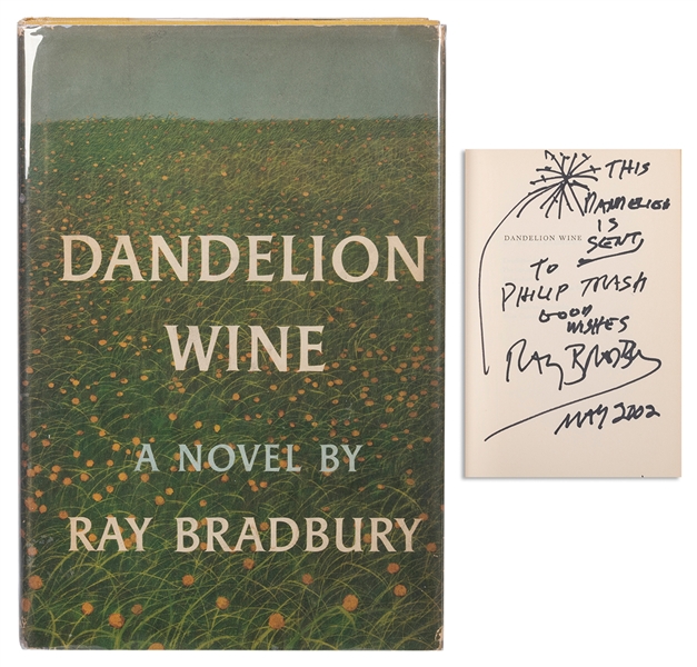  BRADBURY, Ray (1920-2012). Dandelion Wine. Garden City, New...