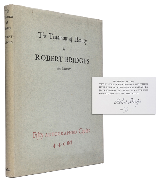  BRIDGES, Robert (1844-1930). The Testament of Beauty. Oxfor...