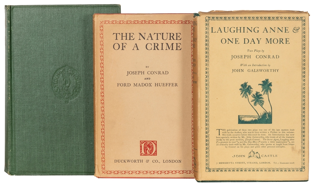  CONRAD, Joseph (1857-1924). A group of 3 titles, including:...