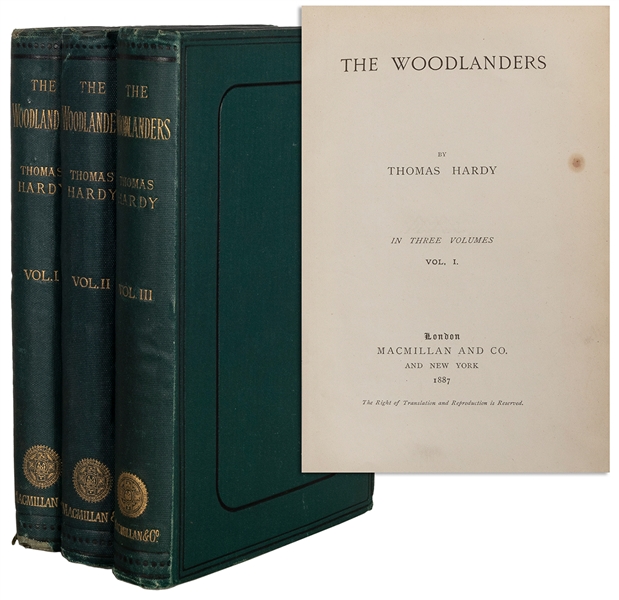  HARDY, Thomas (1840-1928). The Woodlanders. London and New ...