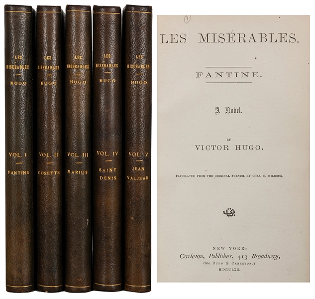  HUGO, Victor (1802-1885). Les Misérables. Translated from t...