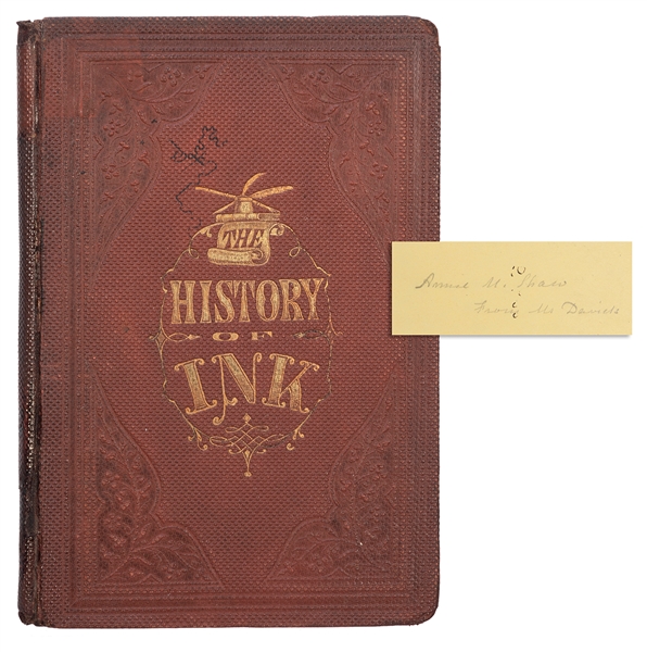  [PRINTING]. [DAVIDS, Thaddeus]. The History of Ink, includi...