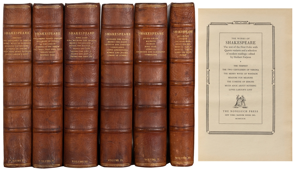  SHAKESPEARE, William (1564-1616). The Works of… The text of...