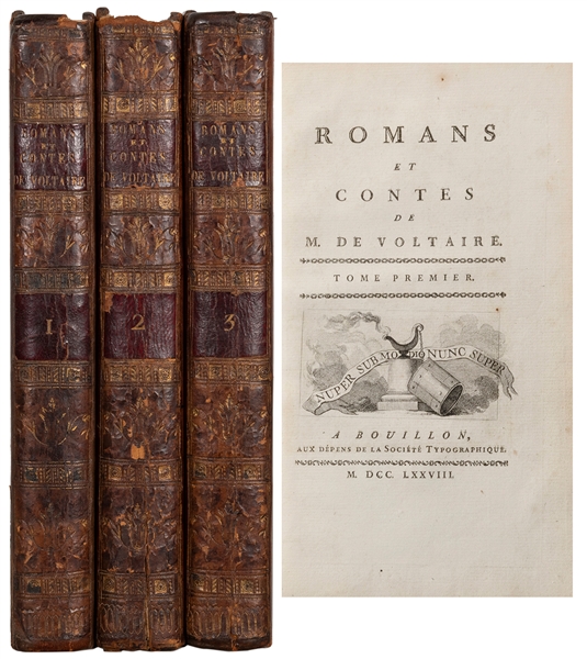  VOLTAIRE, M. de (Francois-Marie Arouet) (1694-1778). Romans...