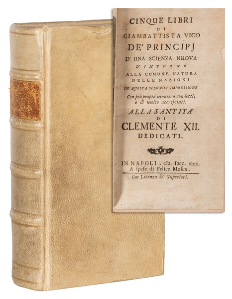  VICO, Giovanni Battista (1668-1744). Cinque Libri… de’ Prin...