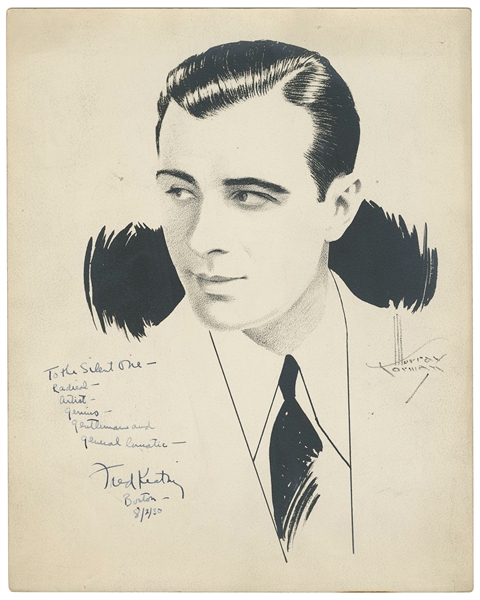  KEATING, Fred (1901 – 1961). Inscribed and Signed Portrait ...