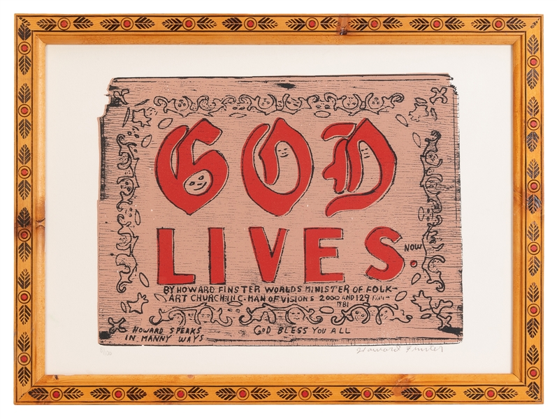  FINSTER, Howard (American, 1916-2001) God Lives. Image: 12 ...