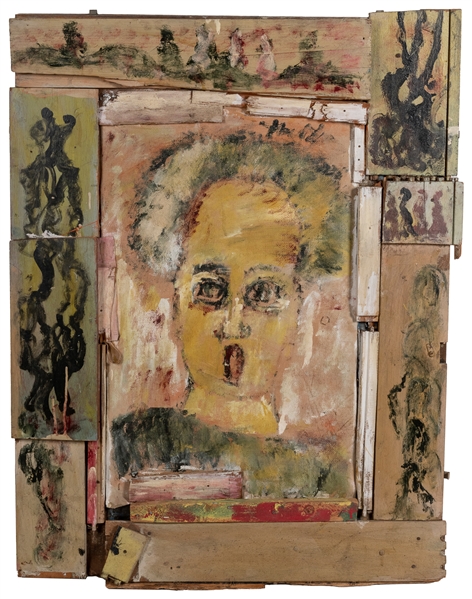  YOUNG, Purvis (American, 1943-2010). Untitled Abstract Face...