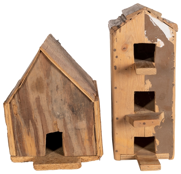  PAPPADAKIS, George (American 20th century) Two Birdhouses. ...