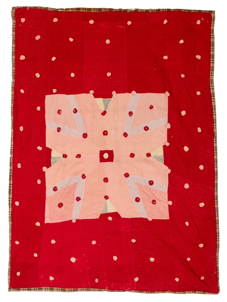  [FOLK ART QUILT]. Applique Comforter. ca. 1940s. Artist unk...