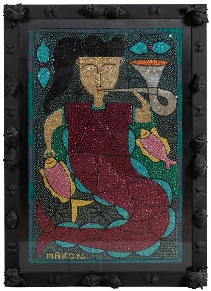  SCYLLA, Maxon, (Haitian, 20th century) Mermaid Voodoo Flag ...