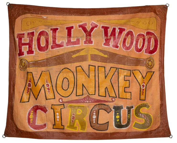  Hollywood Monkey Circus. Paint on canvas. ca. 1960s. 