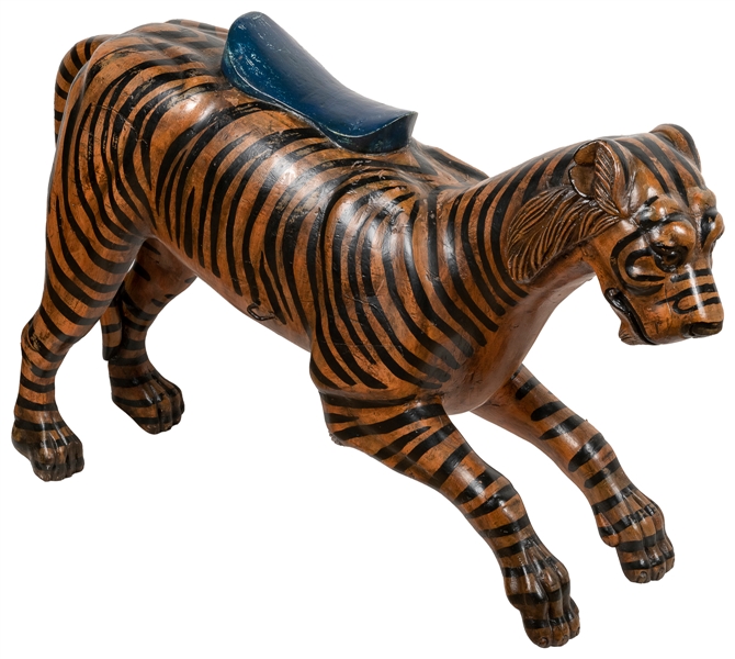  [FOLK ART CAROUSEL ANIMAL]. Carousel Child-Sized Tiger. [Pe...