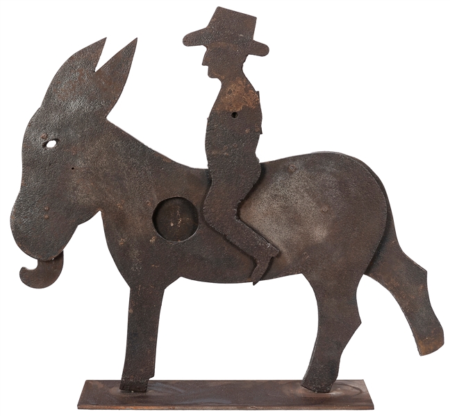  [CARNIVAL]. Cast Iron “Bucking Bronco” Shooting Gallery Tar...