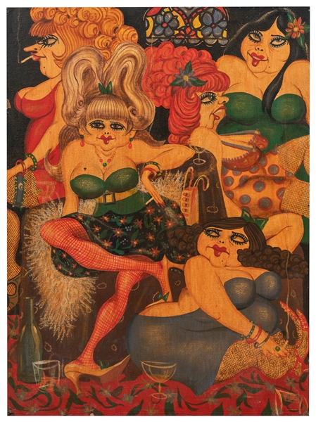  [ARTIST UNKNOWN]. (American, 20th century). Party Scene wit...