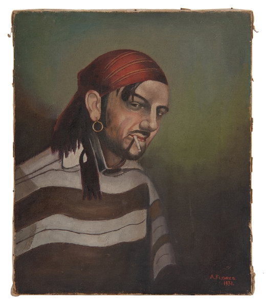  [ARTIST UNKNOWN]. (American, 20th century). Beatnik with Pi...