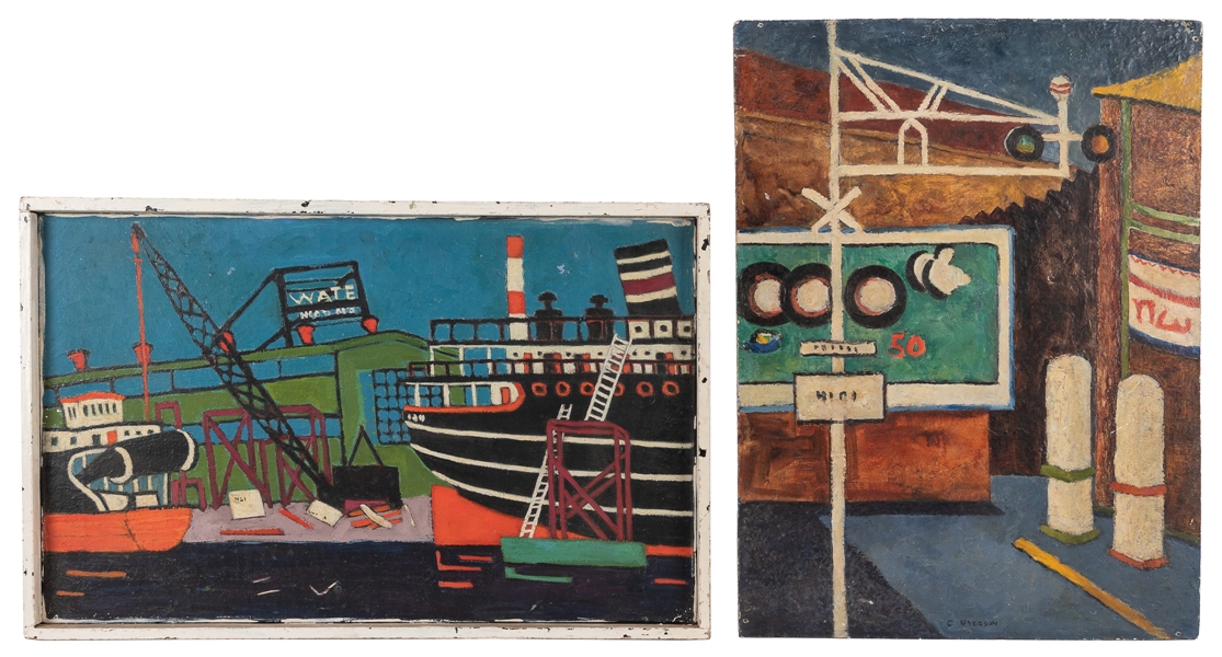  [ARTIST UNKNOWN]. (American 20th century). A Boat Yard toge...