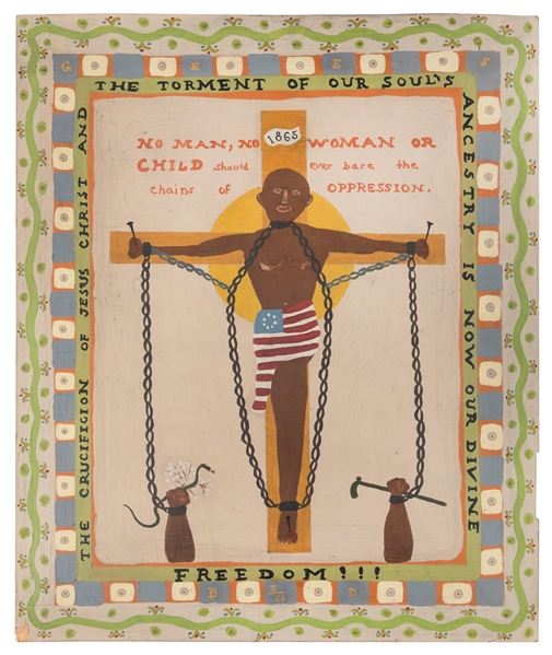  [ARTIST UNKNOWN]. The Crucificion of Jesus Christ and The T...