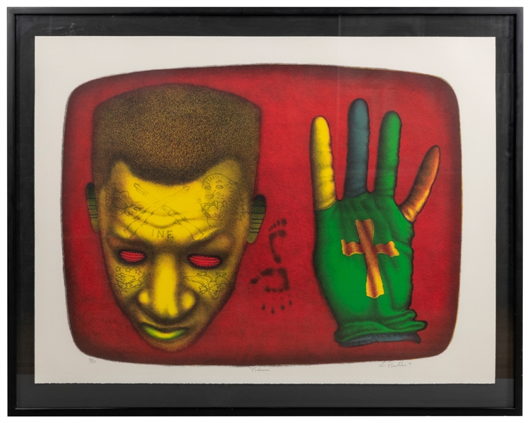  PASCHKE, Ed (American, 1939-2004). Poderosa. 1991. Lithogra...