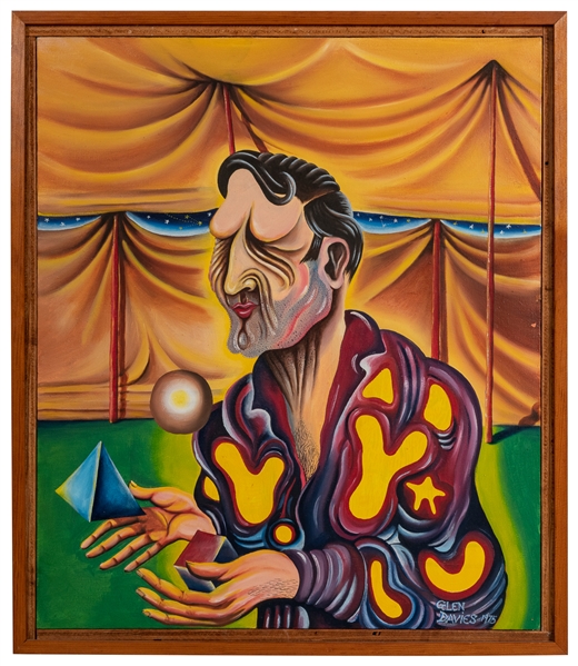  DAVIES, Glen C. (American, b. 1950). Juggler. 1975. Oil on ...