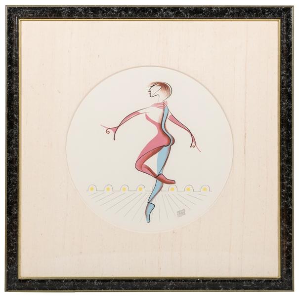  HIRSCHFELD, Al (American, 1903-2003). Dancer on Stage. [N.d...