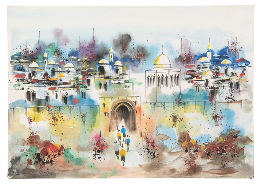  AVRAM, Ben (Israeli, b. 1939) Scenes of Jerusalem including...