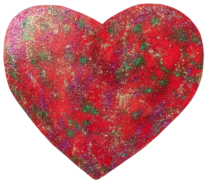  LAH, Zeljko (English b. 1948) Glitter Heart, ca. 2020 .Mixe...