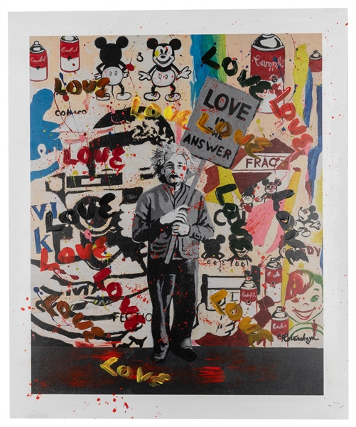  ROVENSKAYA, Nastya (Russian, b. 1976) Einstein’s Placard. D...