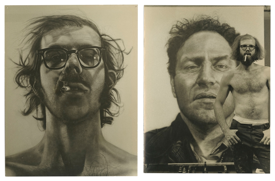  JOHNSON, Gerald (American, 1944-2009) Chuck Close in Front ...