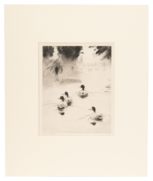  BENSON, Frank Weston (American, 1862-1951). Broadbills. [19...