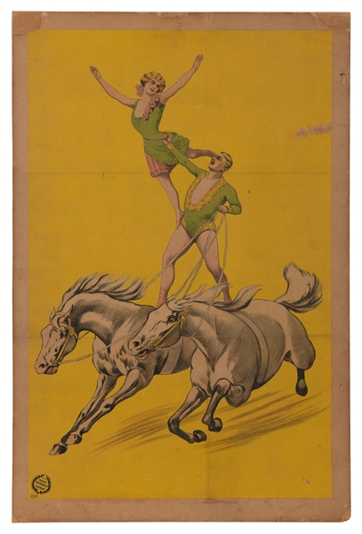  [STOCK POSTER]. German circus poster featuring an equestria...