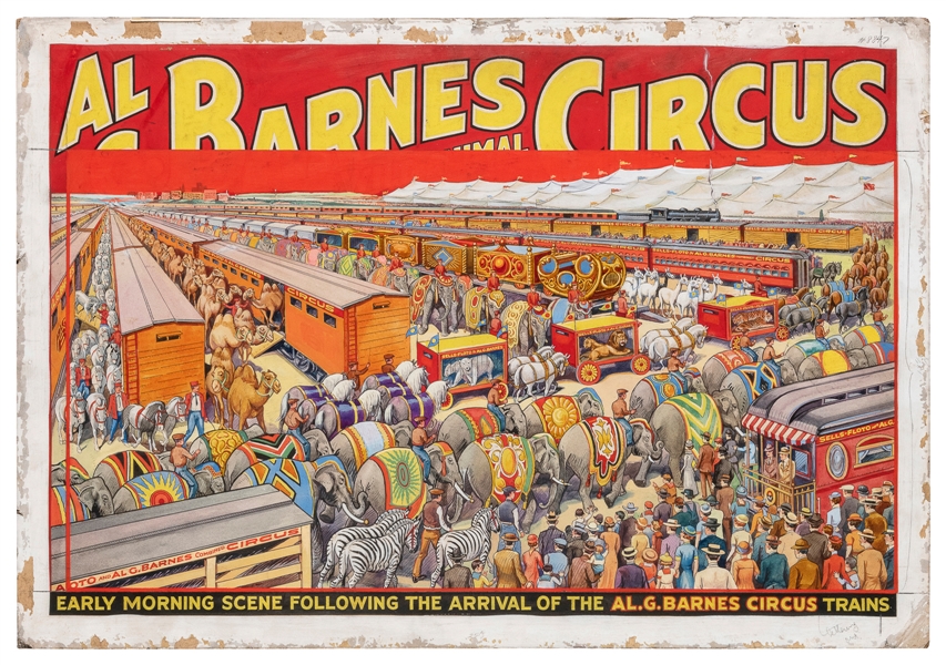  [POSTER MAQUETTE]. Al G. Barnes Wild Animal Circus / Early ...