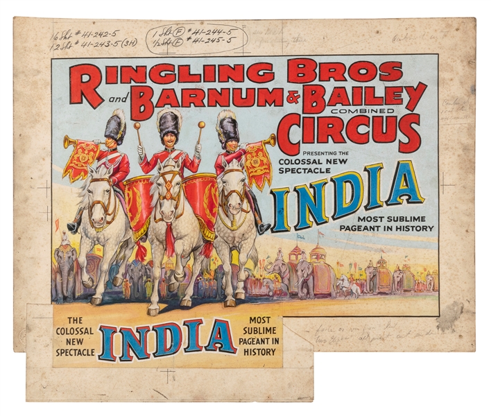  [POSTER MAQUETTE]. Ringling Bros and Barnum & Bailey Combin...