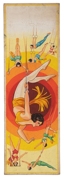  [POSTER MAQUETTE]. Aerialists and Trapeze Artists. Gouache ...