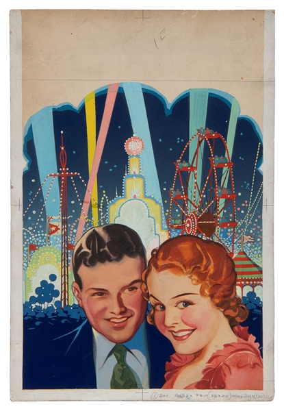  [POSTER MAQUETTE]. Carnival or Midway. Gouache poster maque...