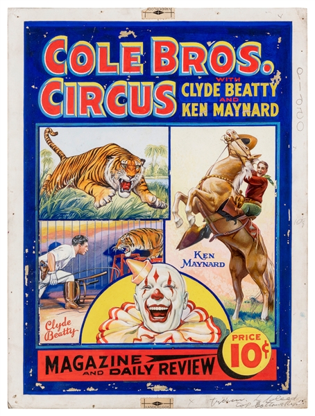  Cole Bros. Circus with Clyde Beatty and Ken Maynard Magazin...