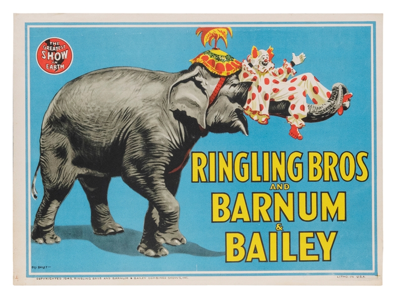  BAILEY, William (American, 20th Century). Ringling Bros and...