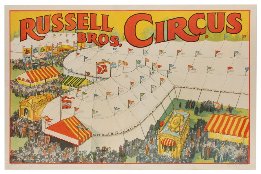  Russell Bros. Circus. Erie: Erie Litho & Ptg. Co., [ca. 193...