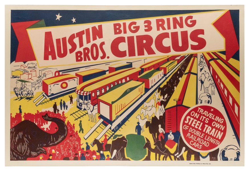  Austin Bros. Circus / Big 3 Rings. Mason City, IA: Central ...