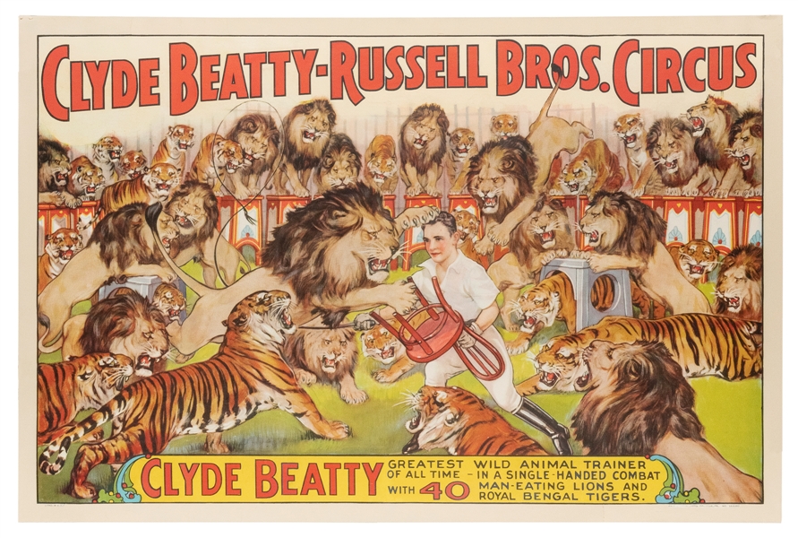  Russell Bros. Circus / Clyde Beatty. Erie: Erie Litho Co., ...