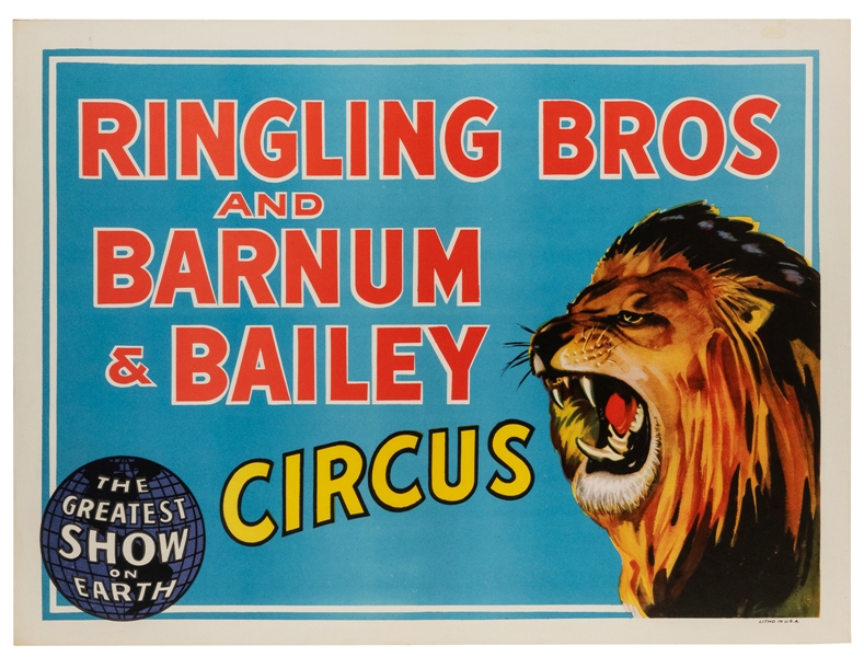  Three Ringling Bros. and Barnum & Bailey Posters. Three col...