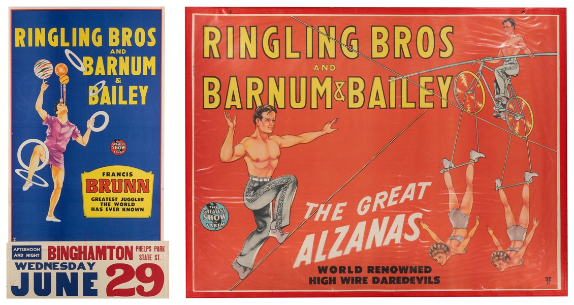  FREELAND, F.D. Two Ringling Bros. and Barnum & Bailey Poste...