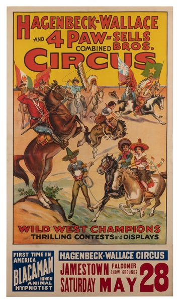  Hagenbeck-Wallace and 4 Paw-Sells Bros. Combined Circus Wil...