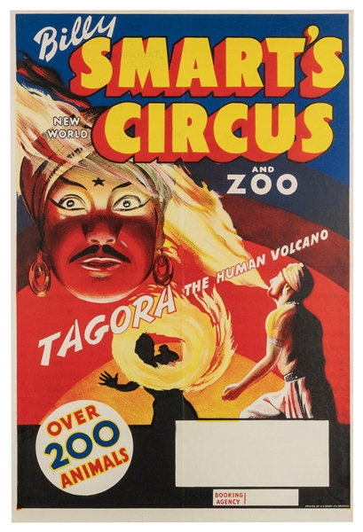  Three Billy Smart’s New World Circus and Zoo Posters. Bradf...