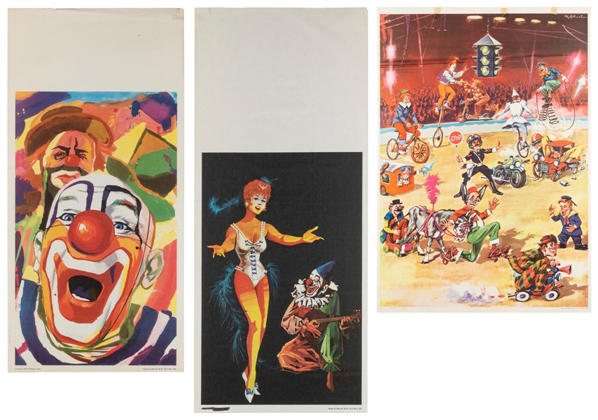  Group of 15 Italian Circus Posters. Italy, ca. 1950-70s. Fi...