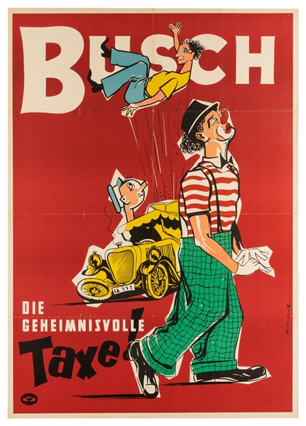  Four Zirkus Busch Posters. Europe, ca. 20th century. Four c...