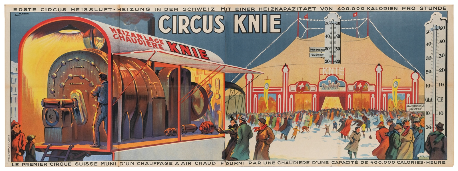  MAGNE, A. (French, 1883-1968). Circus Knie Le Premier Cirqu...